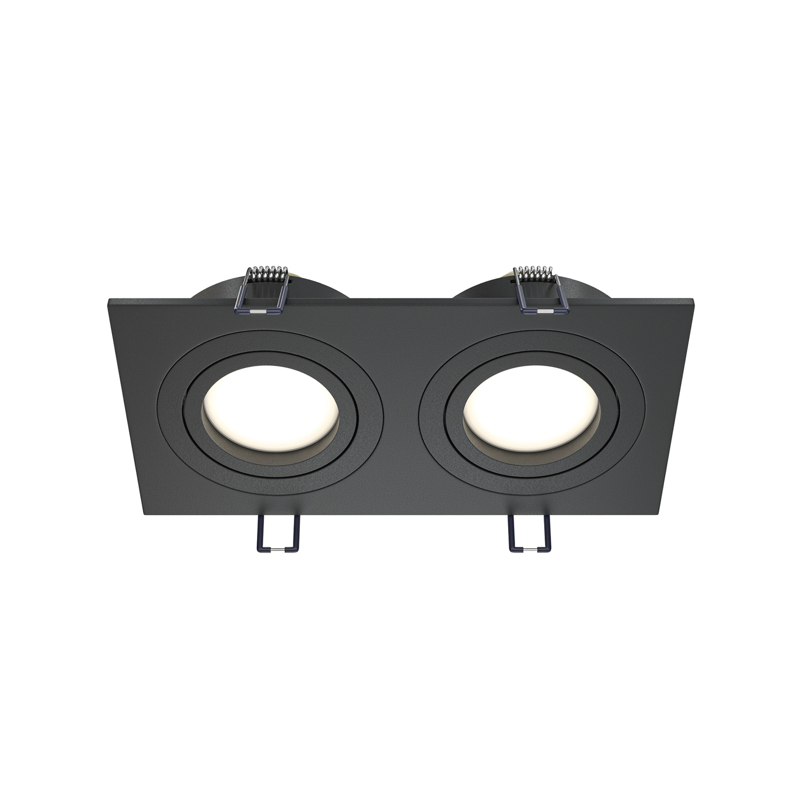 Maytoni inbouwlamp Atom, zwart, 2-lamps 17,5 x 9,2 cm